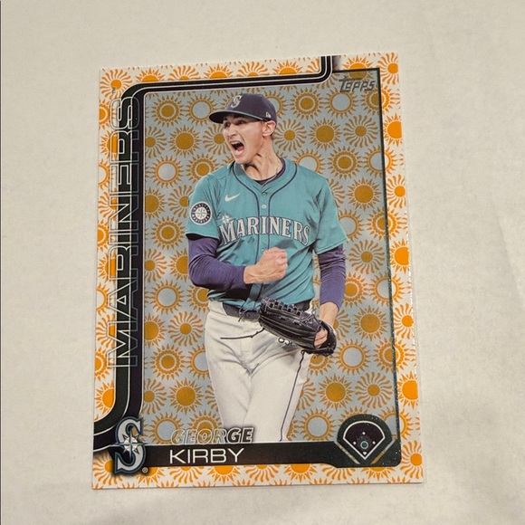 Topps Mariners Card with Teal and Orange Design